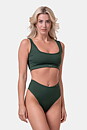 Miami Sporty Bikini Top, dark green