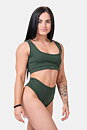 Miami Sporty Bikini Top, dark green