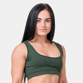 Miami Sporty Bikini Top, dark green