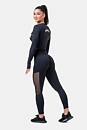 High Waist Mesh Tights, black