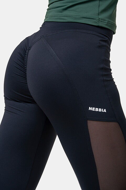 High Waist Mesh Tights, black