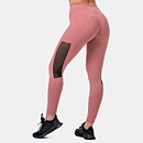 High Waist Mesh Tights, old rose