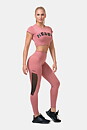 High Waist Mesh Tights, old rose