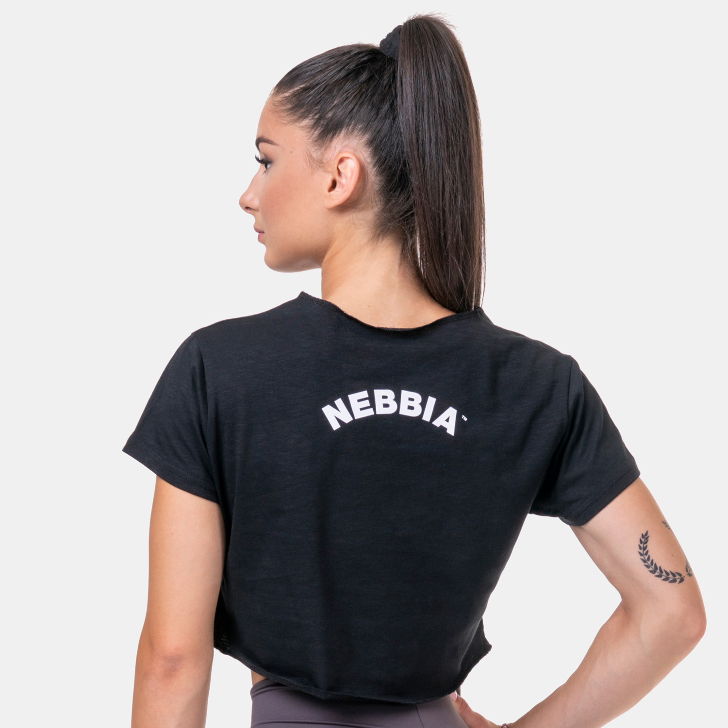 Loose Sporty Crop Top, black - 2