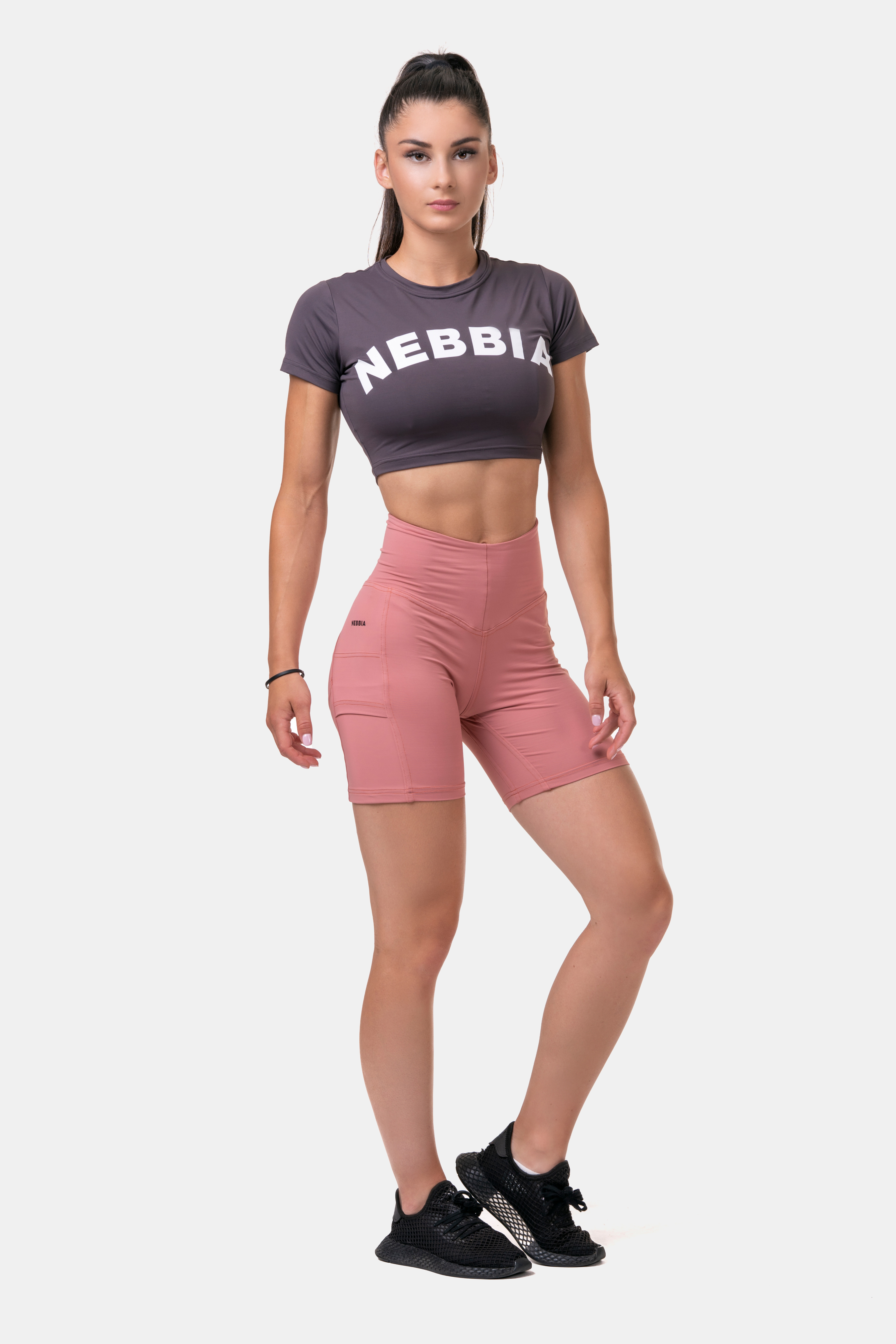 Sporty Crop Top, marron - 4