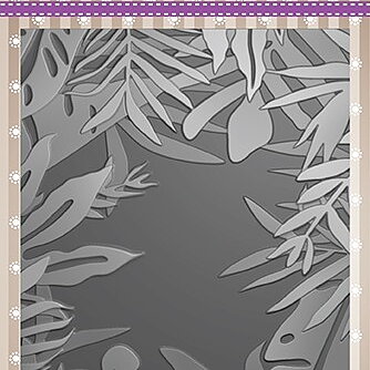 3D Embossing folders "frame of tropical leaves"