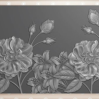 3D Embossing folders slimline "wild roses" 
