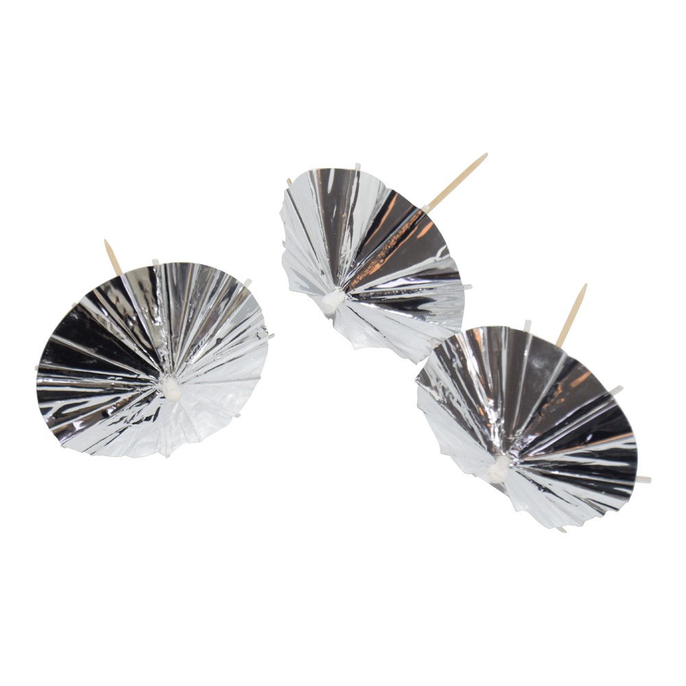 Cocktailsticks Umbrella Picks silver 10-pack