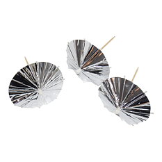Cocktailpinnar Paraply, Umbrella Picks silver 10-pack