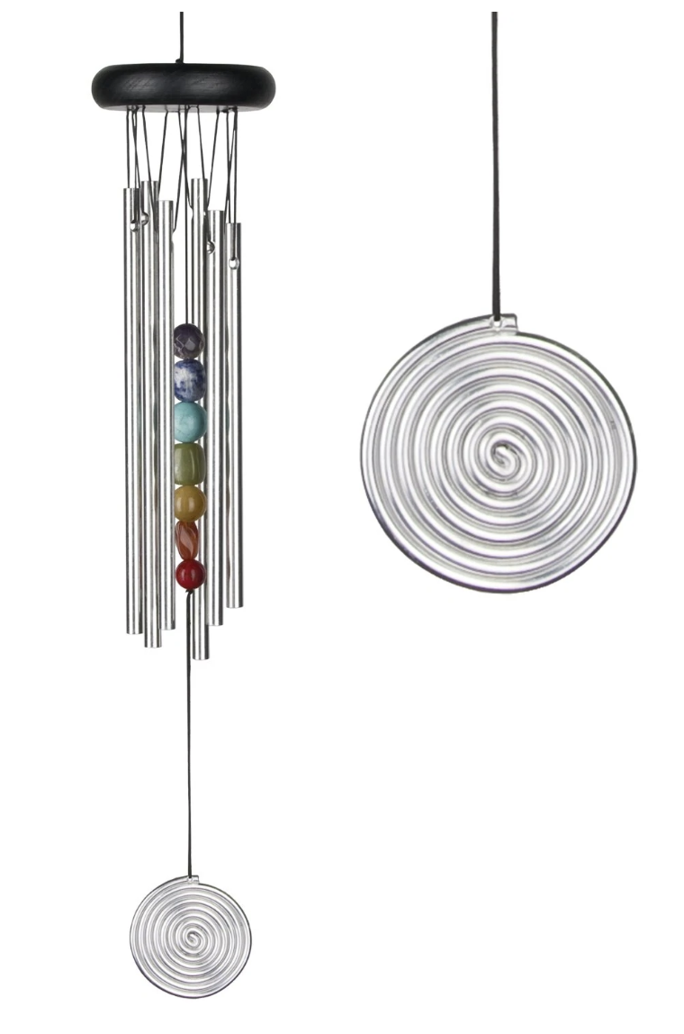 Vindspel, Woodstock  - Chakra Stenar med Spiral