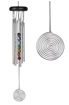 Vindspel, Woodstock  - Chakra Stenar med Spiral