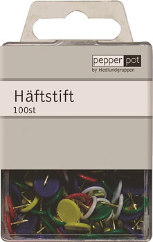 Häftstift färgade