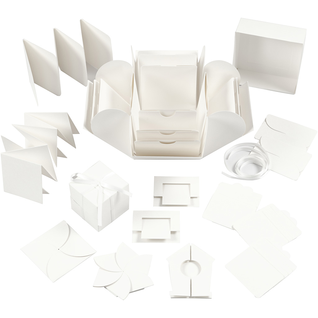 Explosion Box - H: 12 cm - Off White - Presentask - 5
