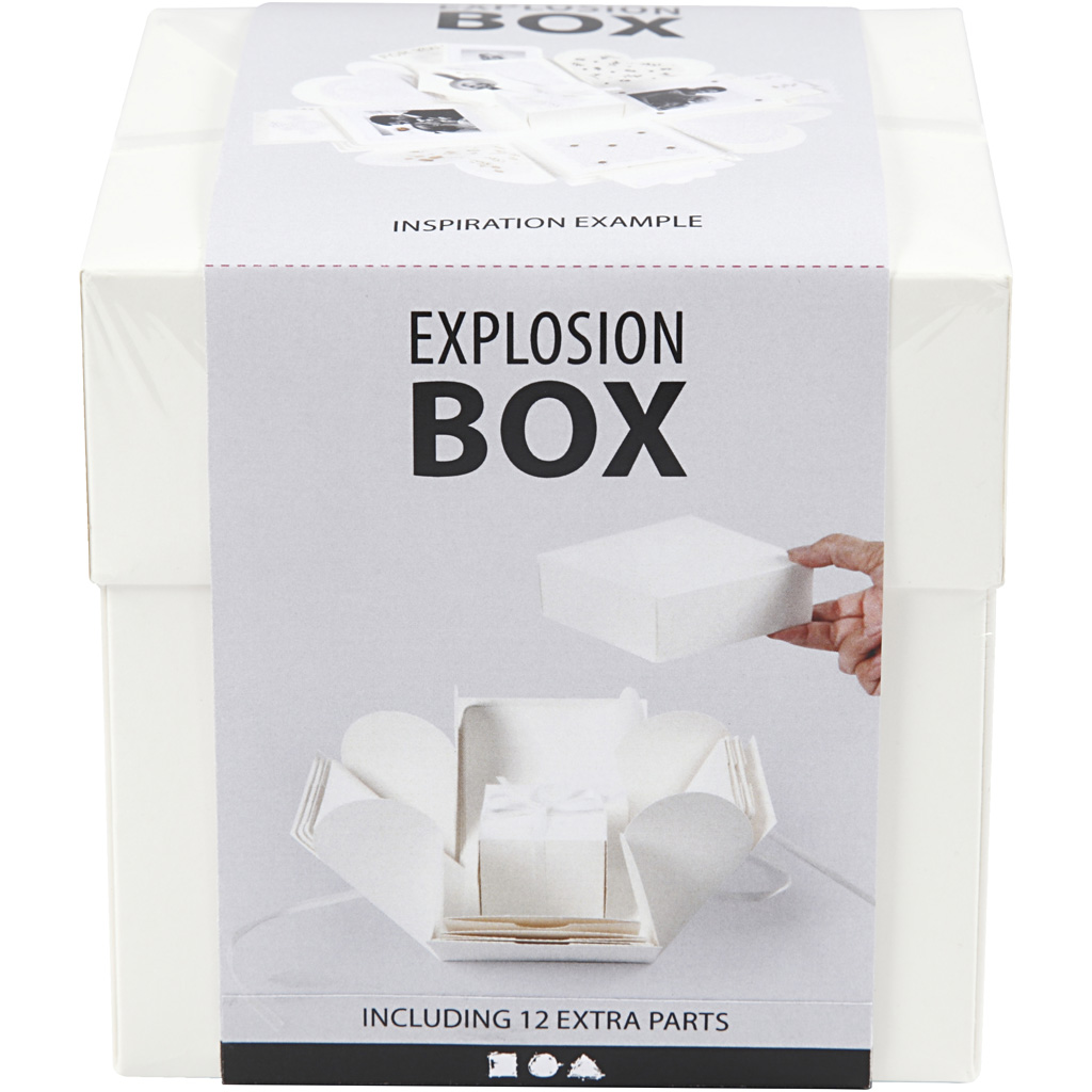 Explosion Box - H: 12 cm - Off White - Presentask