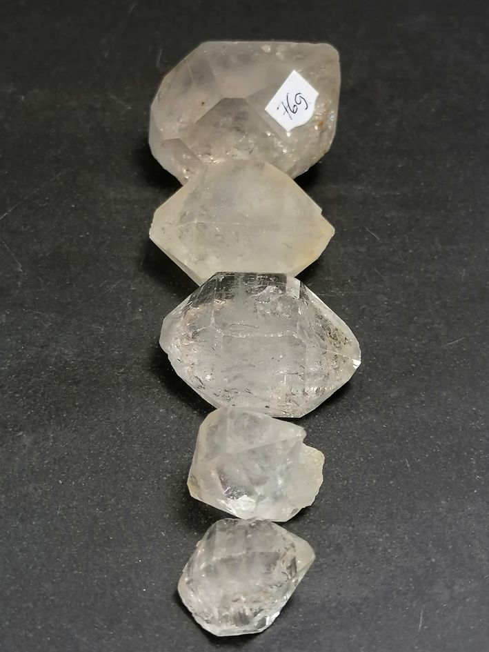 Naturliga Dubbelterminerad Bergkristall Spetsar (Herkimer)  - AA kvalitet från Marocko - 2