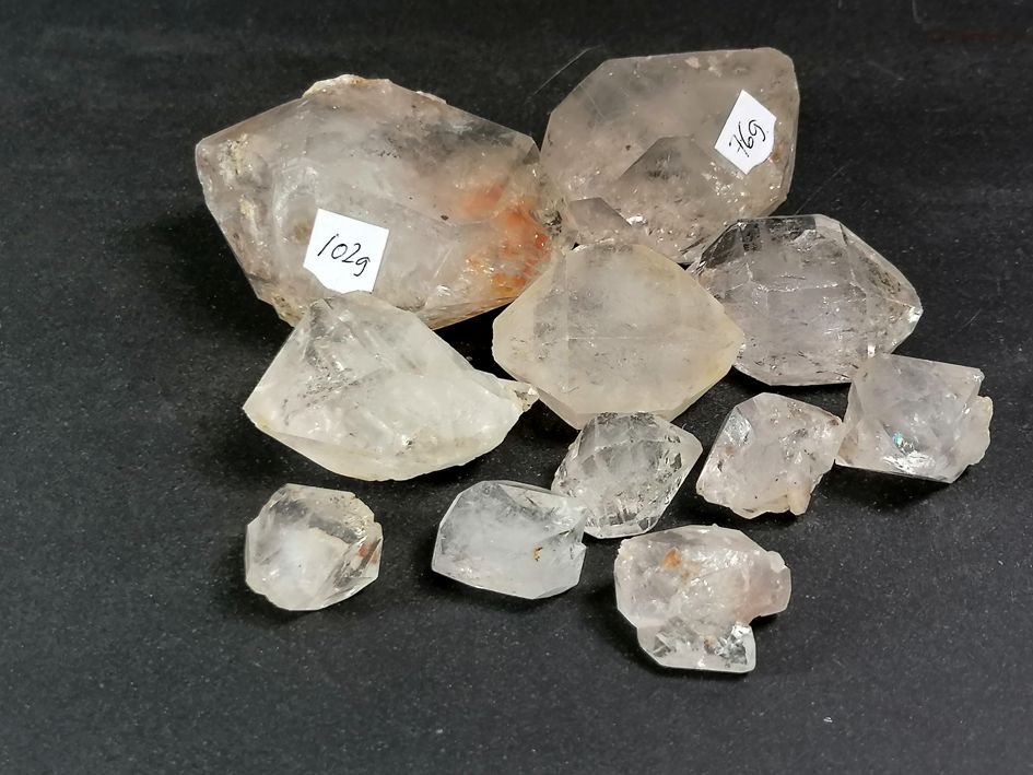 Naturliga Dubbelterminerad Bergkristall Spetsar (Herkimer)  - AA kvalitet från Marocko