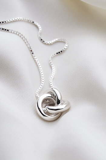 FAT KNOT Necklace, silver