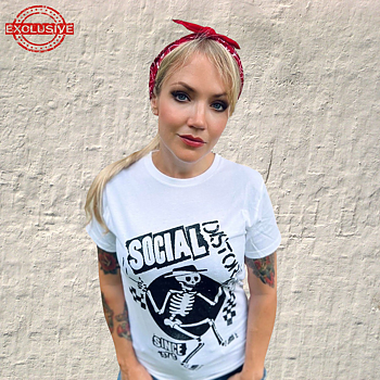 SOCIAL DISTORTION - T-SHIRT, SPEAKEASY CHECKERBOARD (WHITE)