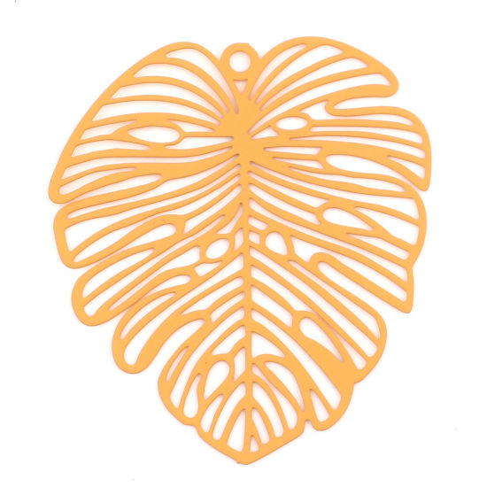Charm Painted flower Monstera, Orange