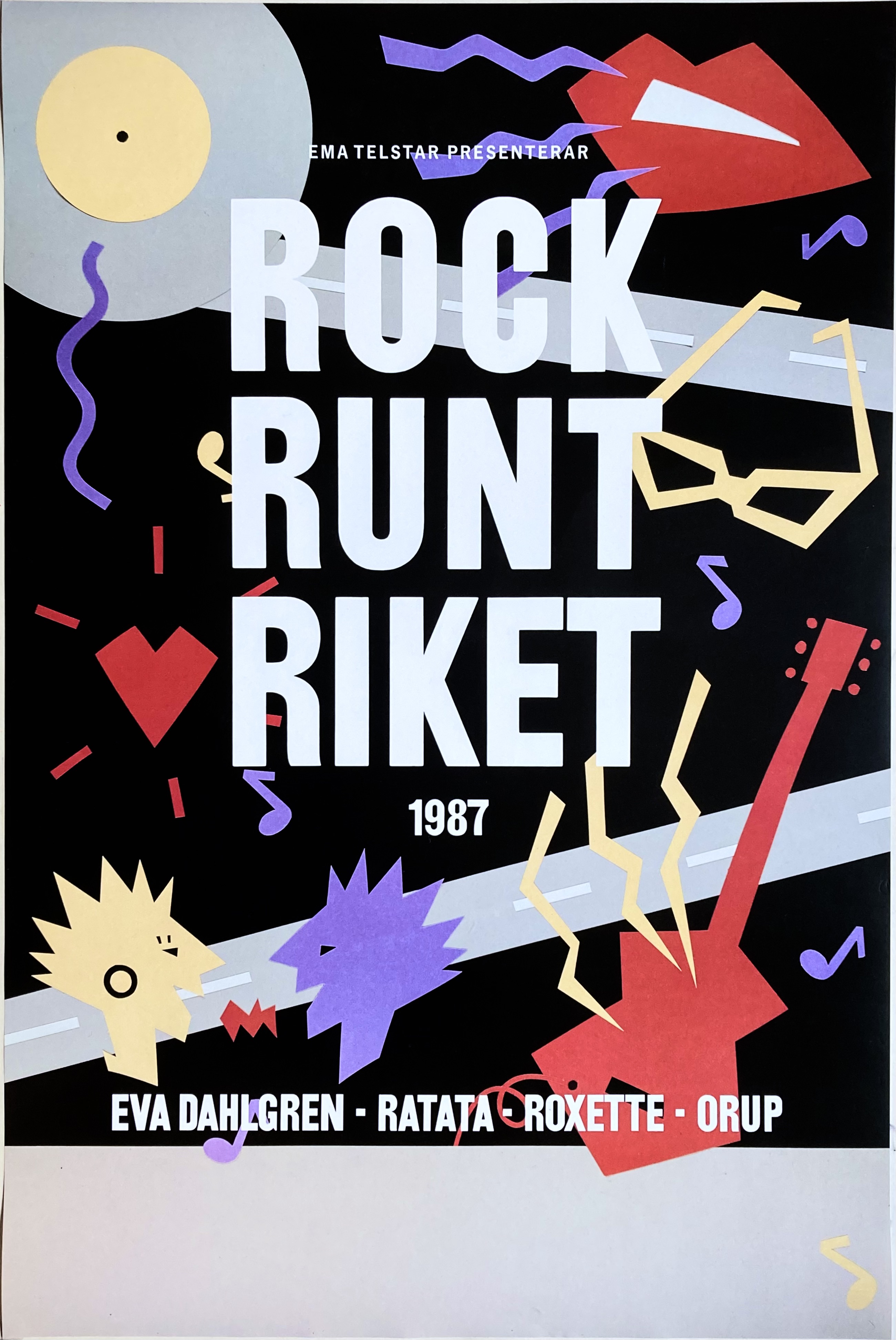 ROXETTE and others - Swedish TOUR poster (1987) 