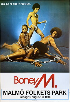BONEY M - Malmö 19 Aug Konsertaffisch (1977) 