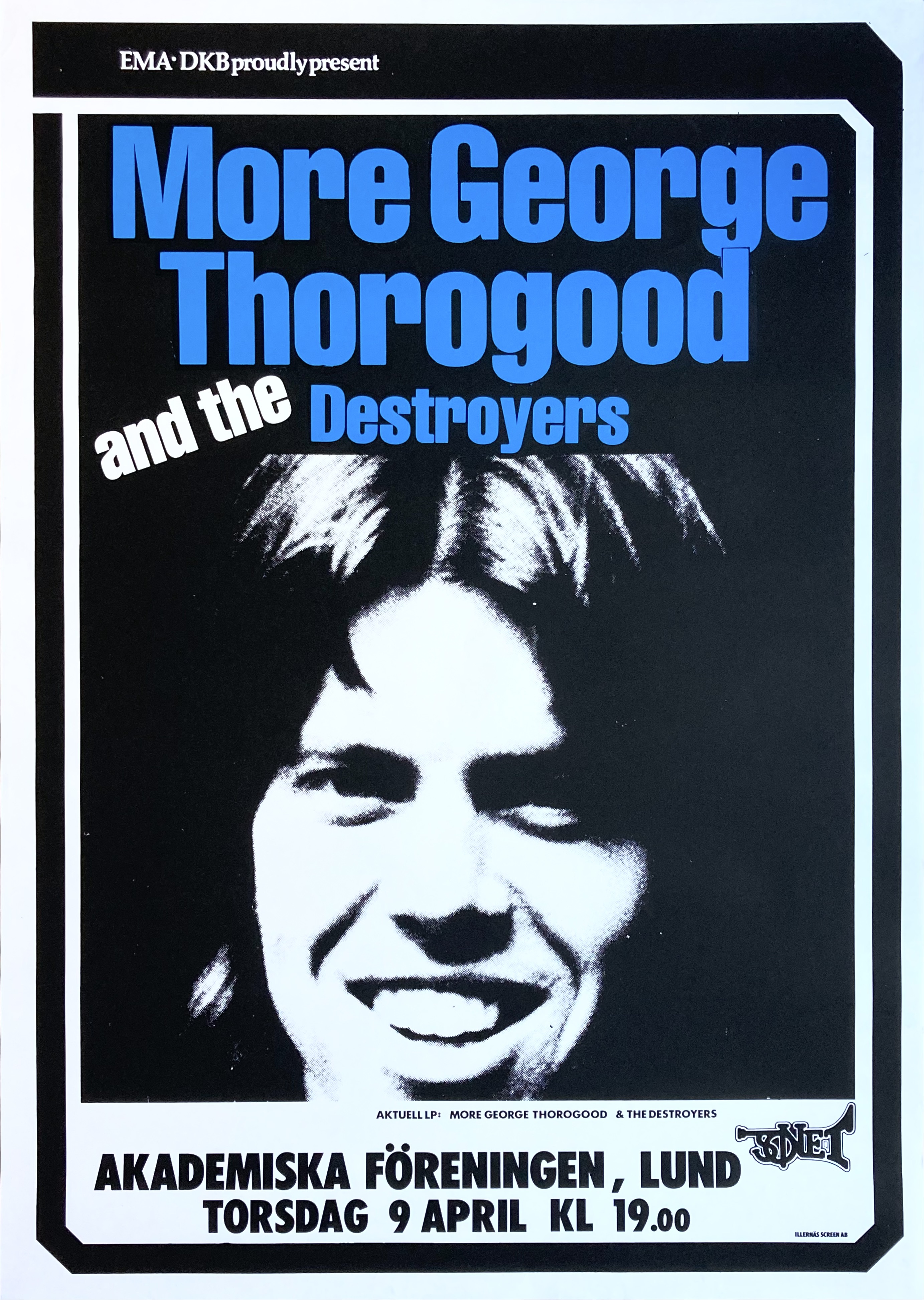 GEORGE THOROGOOD - Lund 9 Apr Konsertaffisch (1980) 
