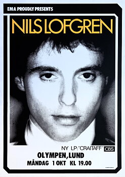 NILS LOFGREN - Lund 1 Okt Konsertaffisch (1979) 