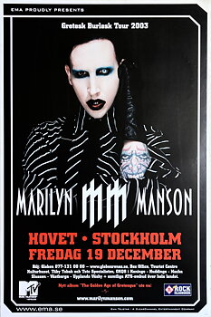 MARILYN MANSON - Stockholm 19 Dec Konsertaffisch (2003) 