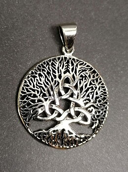 Livets Träd  med Keltisk Triquetra i Silver 
