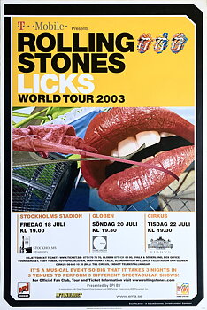 THE ROLLING STONES - Stockholm x 3 - Konsertaffisch (2003) 
