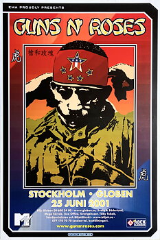 GUNS N' ROSES - Stockholm 25 Jun Konsertaffisch (2001) 