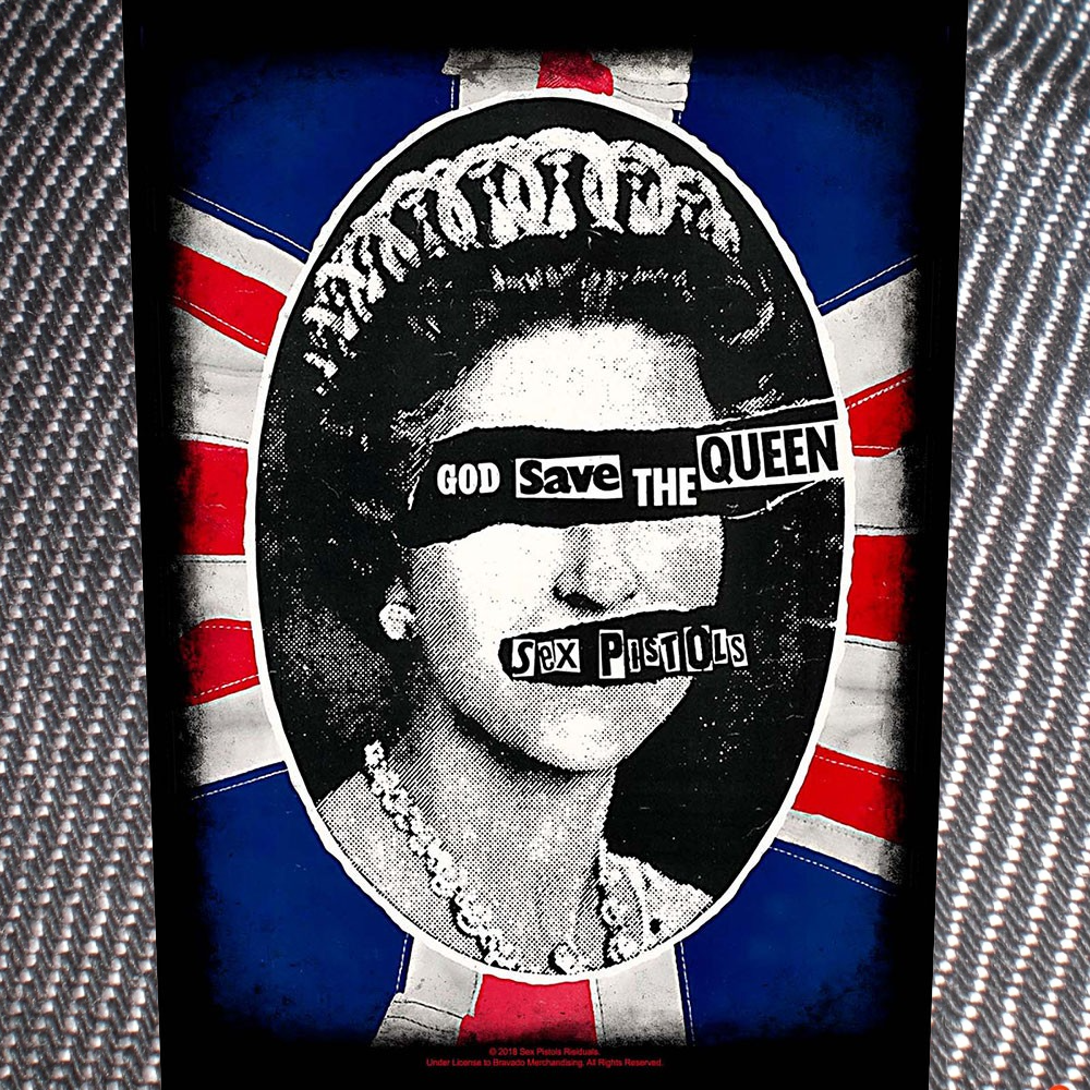 SEX PISTOLS - BACK PATCH, GOD SAVE THE QUEEN