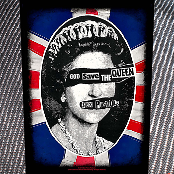 SEX PISTOLS - BACK PATCH, GOD SAVE THE QUEEN