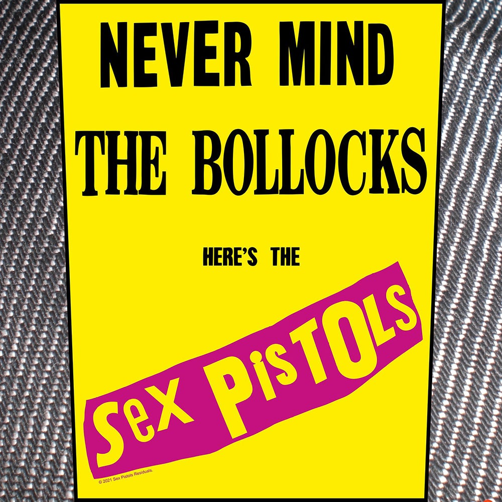 SEX PISTOLS - BACK PATCH, NEVER MIND THE BOLLOCKS YELLOW
