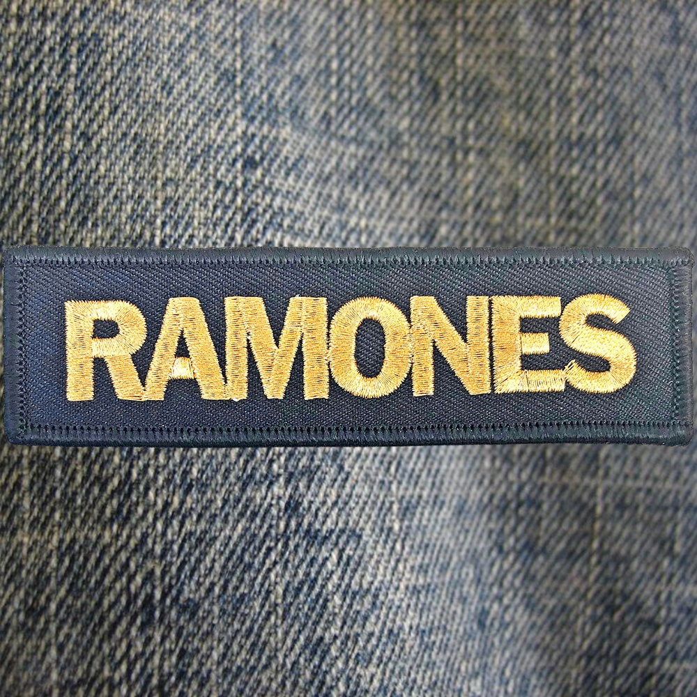 RAMONES - PATCH, GOLD LOGO