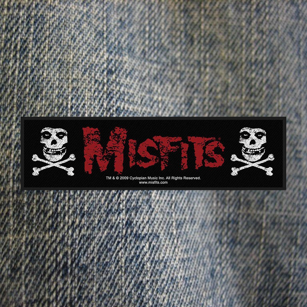 MISFITS - SUPER STRIP PATCH, CROSS BONES (LOOSE)