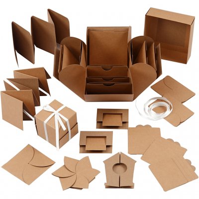 Explosion Box - H: 12 cm - Kraft - Presentask - 2