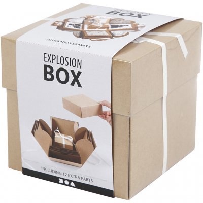 Explosion Box - H: 12 cm - Kraft - Presentask