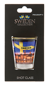 Sverige Souvenir Shotglas med City Motiv