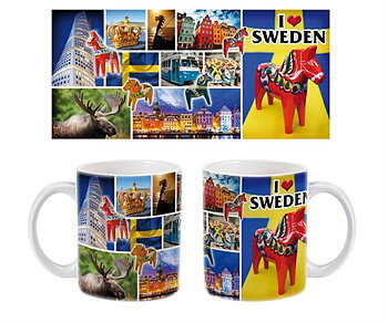 Sverige Souvenir Mugg I Love Sweden