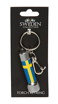 Sverige Souvenir Ficklampa & Nyckelring