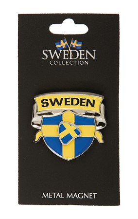 Sverige Souvenir Spinner Magnet, Sköld