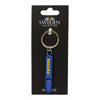 Sverige Souvenir Nyckelring med Visselpipa