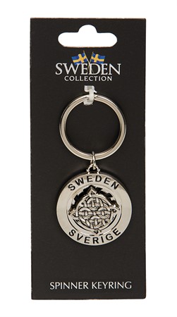 Sverige Souvenir Spinner Nyckelring, Sverige