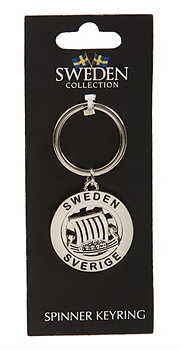 Sverige Souvenir Spinner Nyckelring, Vikingaskepp