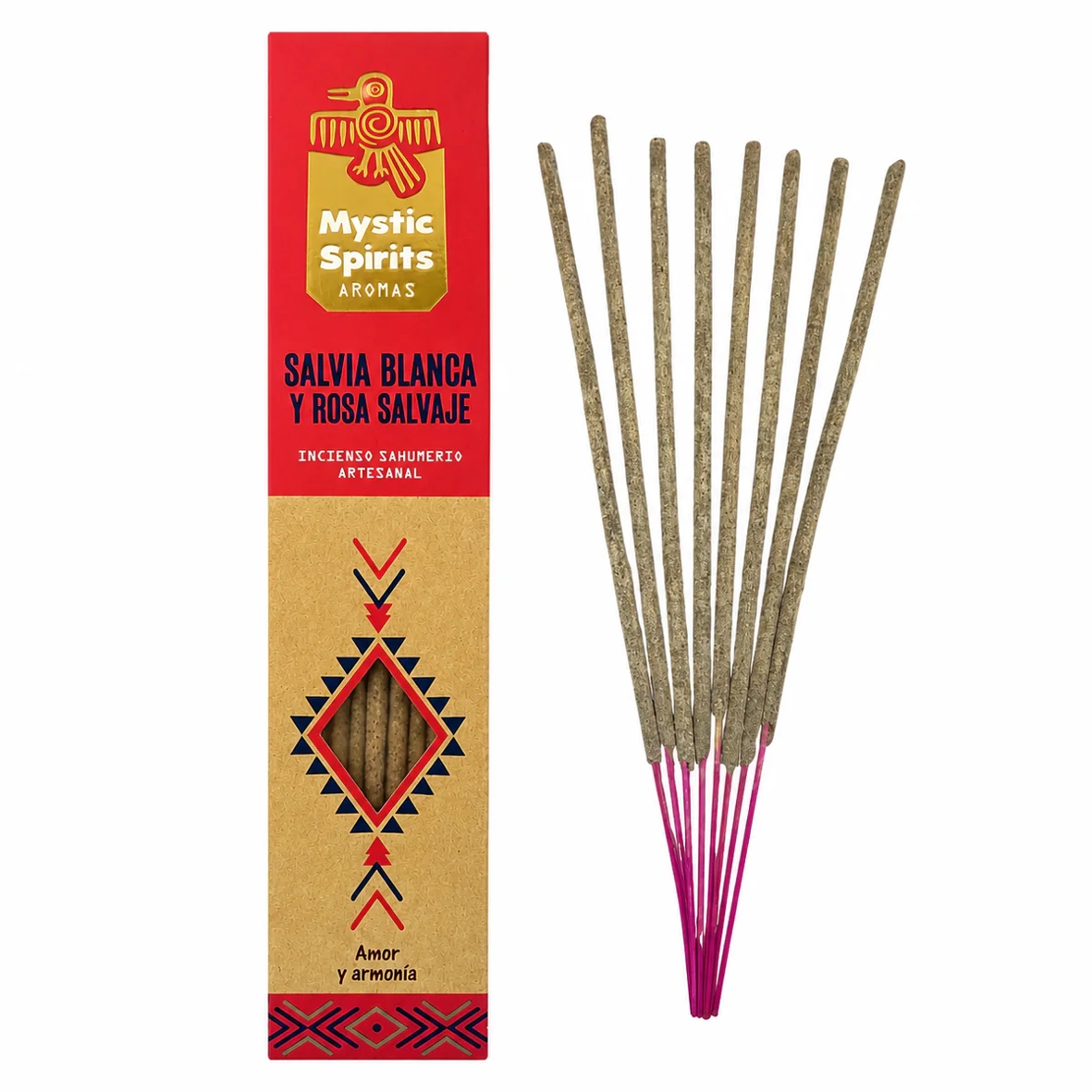 Mystic Spirits - White sage and Wild Rose / Vit Salvia och Vild rose 8 Sticks (25g) 
