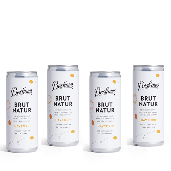 BESKOWS Brut Natur Havtorn 250 ml x 4 st