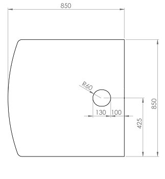 GOLVPLÅT SVART 850x850mm