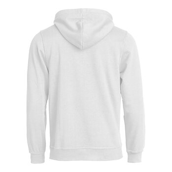 Comfortable white hoodie wiht hood and smart details