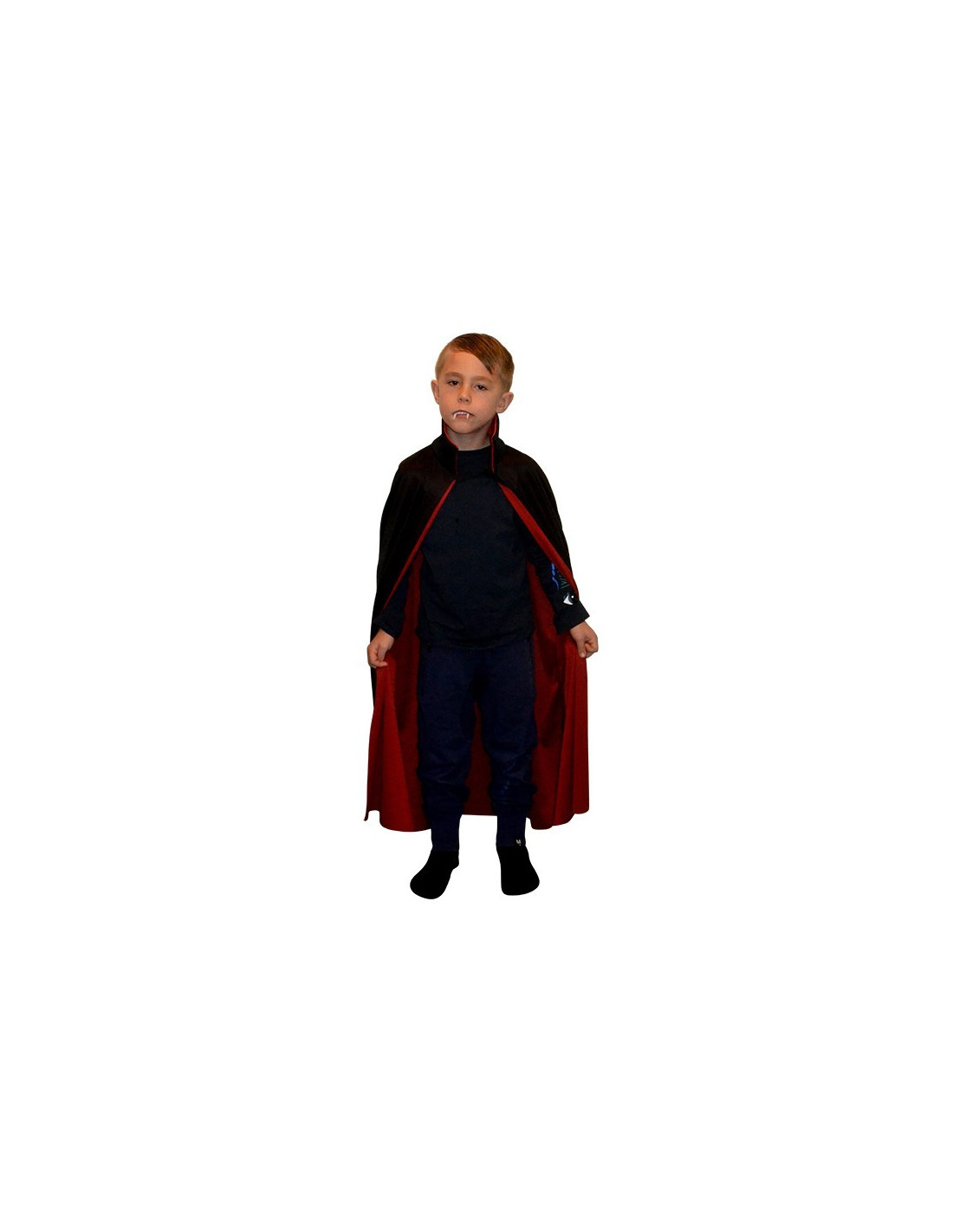 Dracula Cape Svart/Röd Storlek 134-140